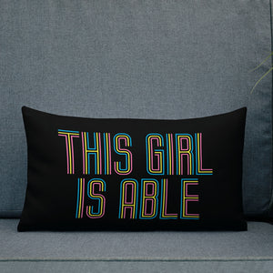 pillow This Girl is Able abled ability abilities differently abled able-bodied disabilities girl power disability disabled wheelchair
