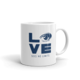 Love Sees No Limits (Halftone Stacked Design, Mug)