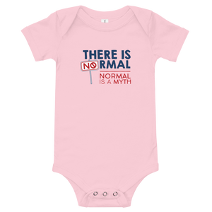 baby onesie babysuit bodysuit there is no normal myth peer pressure popularity disability special needs awareness diversity inclusion inclusivity acceptance activism