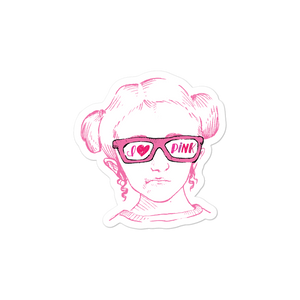 sticker I love Pink pink glasses love luv heart Raising Dion Esperanza fan Netflix Sammi Haney