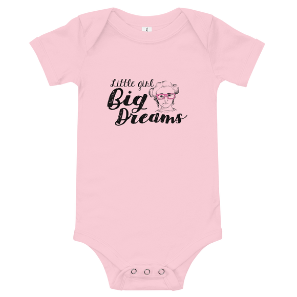 Baby Onesie babysuit bodysuit little girl big dreams Sammi Haney Fan Esperanza Netflix Raising Dion strong little wheelchair pink glasses disability osteogenesis imperfecta