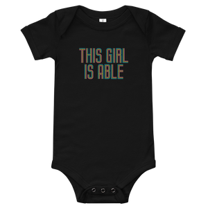 baby onesie babysuit bodysuit This Girl is Able abled ability abilities differently abled able-bodied disabilities girl power disability disabled wheelchair