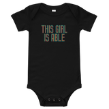 baby onesie babysuit bodysuit This Girl is Able abled ability abilities differently abled able-bodied disabilities girl power disability disabled wheelchair