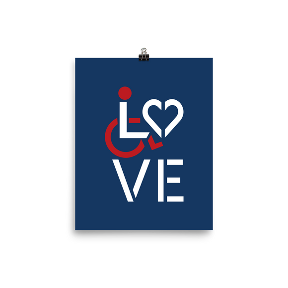 poster showing love for the special needs community heart disability wheelchair diversity awareness acceptance disabilities inclusivity inclusion