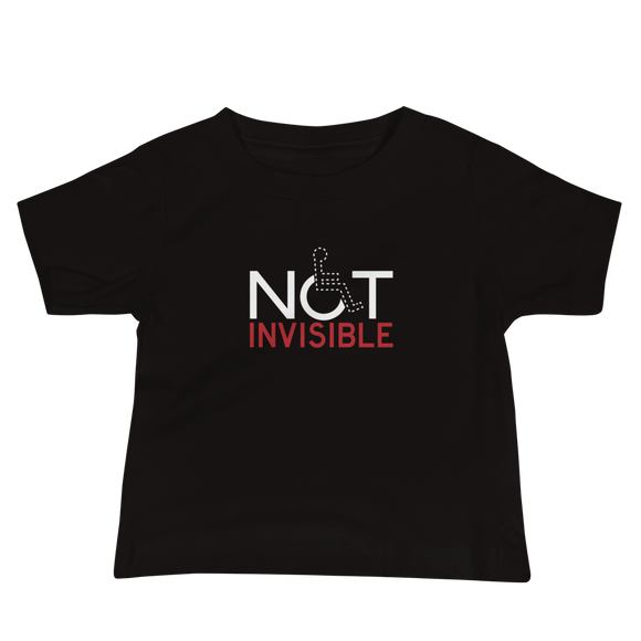 baby Shirt not invisible disabled disability special needs visible awareness diversity wheelchair inclusion inclusivity impaired acceptance