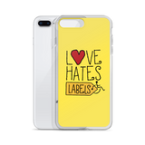 Love Hates Labels (Yellow iPhone Case)