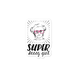 sticker Super Sassy GIrl Sammi Haney Esperanza Fan Netflix Raising Dion super sassy wheelchair pink glasses sass sassy disability osteogenesis imperfecta OI
