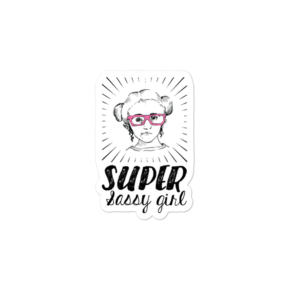 sticker Super Sassy GIrl Sammi Haney Esperanza Fan Netflix Raising Dion super sassy wheelchair pink glasses sass sassy disability osteogenesis imperfecta OI