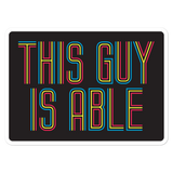This Guy is Able (Men's Sticker) in Black Box