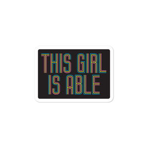 sticker This Girl is Able abled ability abilities differently abled able-bodied disabilities girl power disability disabled wheelchair