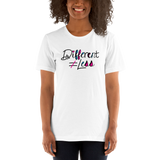 Different Does Not Equal Less (Disability Logo Added into "D") Light Shirts
