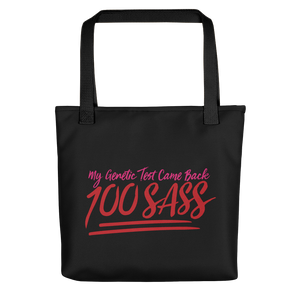 tote bag My Genetic Test Came Back 100 Sass sassy DNA 100 100% results Raising Dion Esperanza Sammi Haney rare disease chromosomes