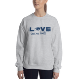 Love Sees No Limits (Halftone Design, Unisex Sweatshirt)