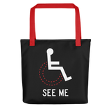See Me (Not My Disability) Black Tote Bag