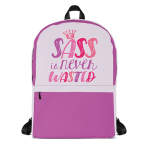 backpack school sass is never wasted sassy Raising Dion Esperanza fan Netflix Sammi Haney girl wheelchair pink glasses disability osteogenesis imperfecta