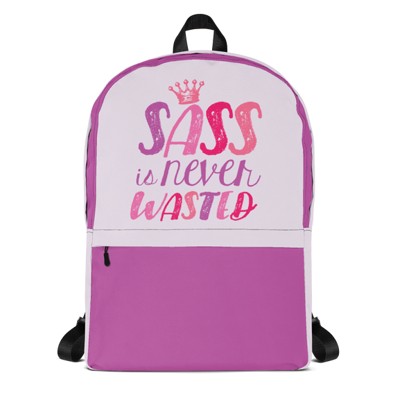 backpack school sass is never wasted sassy Raising Dion Esperanza fan Netflix Sammi Haney girl wheelchair pink glasses disability osteogenesis imperfecta