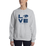 Love Sees No Limits (Halftone Stacked Design, Sweatshirt)