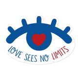 Love Sees No Limits (Eyelash Design) Sticker