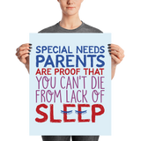 poster iPhone case Special Needs Parents are Proof that you Can't Die from Lack of Sleep rest disability mom dad parenting