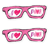 I Love Pink (Esperanza's Glasses - Raising Dion) Stickers (2X)