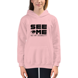 See Me Not My Disability (Halftone) Kid's Hoodie