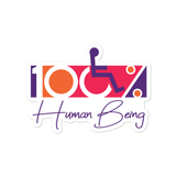100% Human Being Sticker