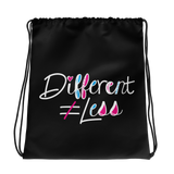 Different Does Not Equal Less (As Seen on Netflix's Raising Dion) Black Drawstring Bag