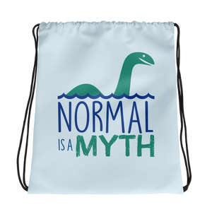 drawstring bag normal is a myth loch ness monster lochness peer pressure popularity disability special needs awareness inclusivity acceptance activism