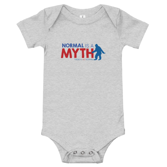 baby onesie babysuit bodysuit normal is a myth big foot yeti sasquatch peer pressure popularity disability special needs awareness inclusivity acceptance activism