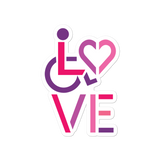 LOVE (for the Special Needs Community) Women's Stacked Design Sticker
