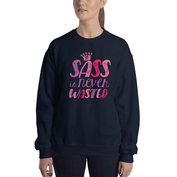 sweatshirt sass is never wasted sassy Raising Dion Esperanza fan Netflix Sammi Haney girl wheelchair pink glasses disability osteogenesis imperfecta