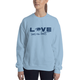 Love Sees No Limits (Halftone Design, Unisex Sweatshirt)