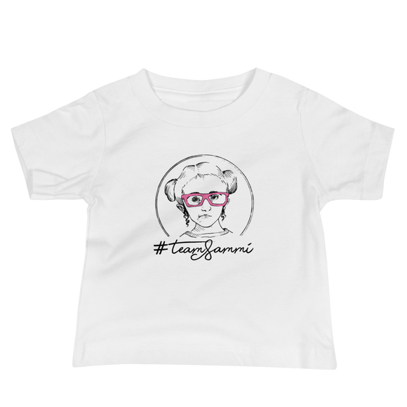 baby shirt Shirt #teamsammi, #sammihaney Raising Dion Esperanza Netflix Sammi Haney fan wheelchair pink glasses disability osteogenesis imperfecta OI