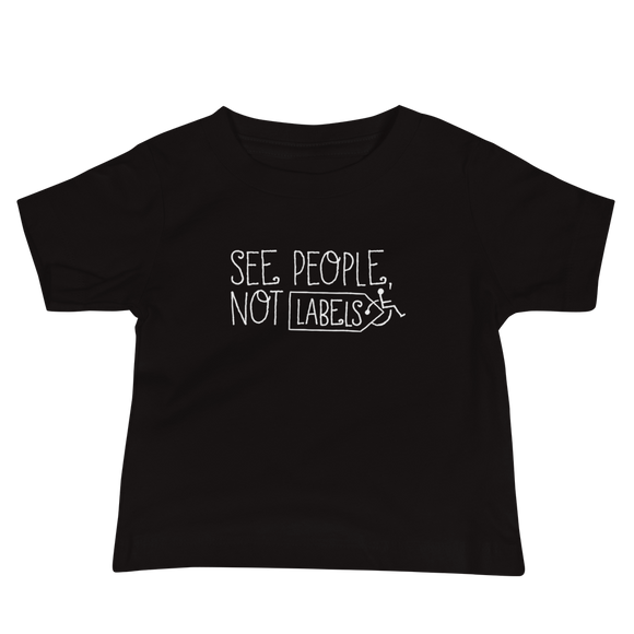 baby Shirt See people not labels label disability special needs awareness diversity wheelchair inclusion inclusivity acceptance