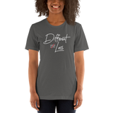 Different Does Not Equal Less (Original Clean Design) Adult Dark Color Shirts