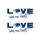 Love Sees No Limits (Halftone Design) Stickers (2X)