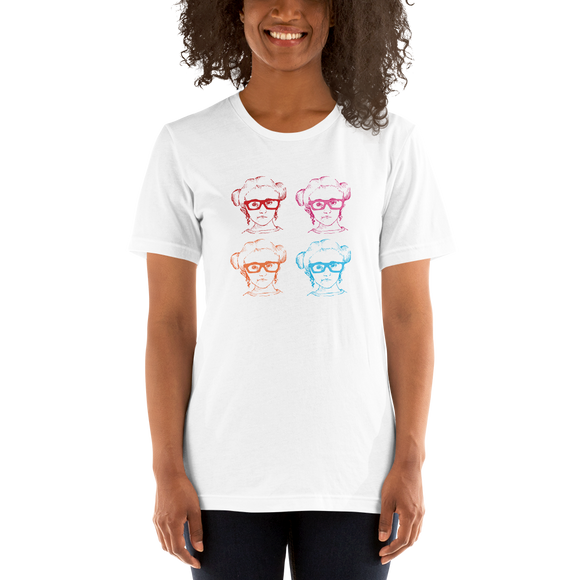 Shirt 4 Different Colored Faces of Sammi Haney Esperanza Netflix Raising Dion fan sassy wheelchair pink glasses disability osteogenesis imperfecta OI