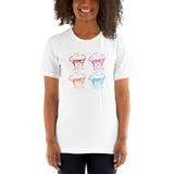 Shirt 4 Different Colored Faces of Sammi Haney Esperanza Netflix Raising Dion fan sassy wheelchair pink glasses disability osteogenesis imperfecta OI