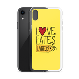 Love Hates Labels (Yellow iPhone Case)