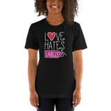 shirt Love Hates Labels disability special needs awareness diversity wheelchair inclusion inclusivity acceptance