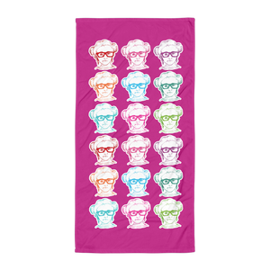beach towel 9 Different Colored Faces of Sammi Haney Esperanza Netflix Raising Dion fan sassy wheelchair pink glasses disability osteogenesis imperfecta OI