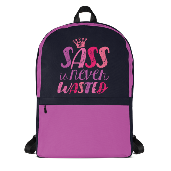 backpack school sass is never wasted sassy Raising Dion Esperanza fan Netflix Sammi Haney girl wheelchair pink glasses disability osteogenesis imperfecta