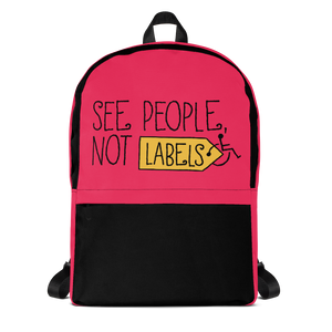 backpack school people labels label disability special needs awareness diversity wheelchair inclusion inclusivity acceptance