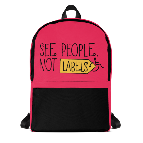 backpack school people labels label disability special needs awareness diversity wheelchair inclusion inclusivity acceptance