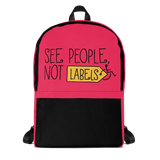 backpack school people labels label disability special needs awareness diversity wheelchair inclusion inclusivity acceptance