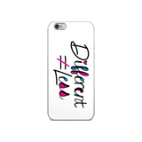 Different Does Not Equal Less (As Seen On Netflix’s Raising Dion) White iPhone Case
