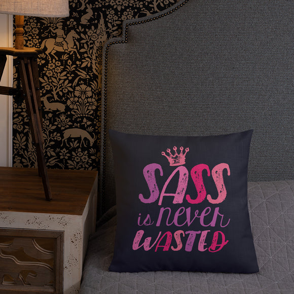 pillow sass is never wasted sassy Raising Dion Esperanza fan Netflix Sammi Haney girl wheelchair pink glasses disability osteogenesis imperfecta