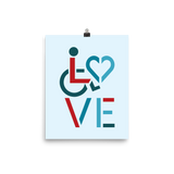 poster showing love for the special needs community heart disability wheelchair diversity awareness acceptance disabilities inclusivity inclusion