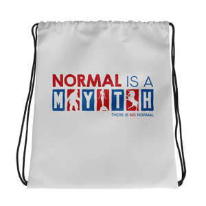drawstring bag normal is a myth big foot mermaid unicorn peer pressure popularity disability special needs awareness inclusivity acceptance activism