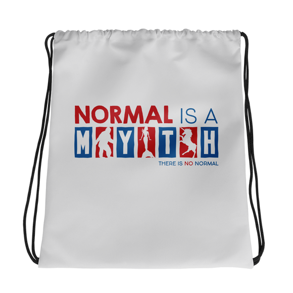 drawstring bag normal is a myth big foot mermaid unicorn peer pressure popularity disability special needs awareness inclusivity acceptance activism